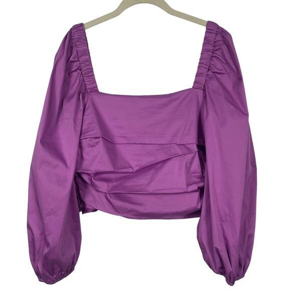 Veronica Beard Kayla Top Vivid Orchid Size 14 NEW - Picture 6 of 9